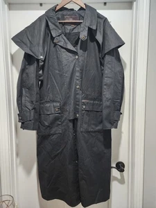 Outback Trading Company Men’s Medium Full-Length Duster Trench Coat Wax Oilskin - Picture 1 of 8