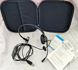 Kemeile KLM02 USB Headset Microphone in PLANTRONICS Black Clamshell Storage CASE - Picture 1 of 20