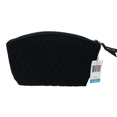 Vera Bradley Grand Bolsa de Cosméticos de Viaje Estuche de Maquillaje Negro Nuevo con Etiquetas Microfibra Foto 1 de 2