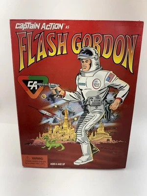 Figura de muñeca Captain Action Flash Gordon 1998 12 pulgadas en caja nueva mantis jugando Foto 1 de 4