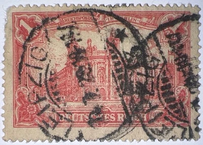 Selos de viagem: selos do Reich alemão Mi 113 1 marca, usados, novo em folha - Imagem 1 de 4