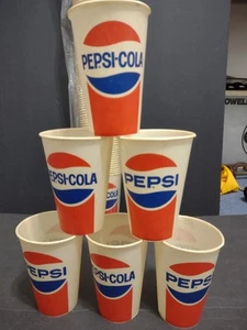 Tazas de papel Pepsi Cola de colección de los años 80 - LOTE de 6 ~ nuevas y sin usar - soporte de concesión SU - Imagen 1 de 9