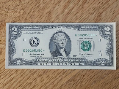 2009 $2 "STAR NOTE" DALLAS DISTRICT UNC/GEM K00205250* 512K RUN 3 OF 3 CONS SER - Image 1 of 4