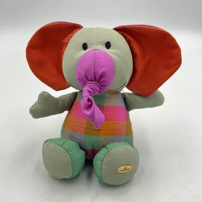 Jim Thompson Thai Silk Elephant Plush 5" Multicolor Stuffed Toy Gift - Image 1 of 4
