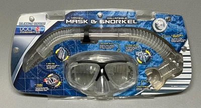 DOLFINO Premier SILICONE SERIES Tri-View Dive Mask/Collapsible Snorkel SK-8810 - Image 1 of 4