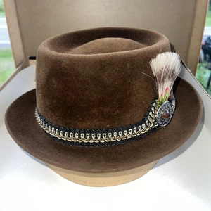 Fedora de terciopelo genuino Dunlap "Envoy" de colección para hombre talla 6 7/8 Supreme Imperial Q - Imagen 1 de 13