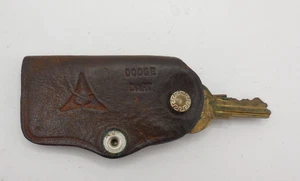 Vintage Dodge Dart Leather Key Holder and Keys Moss Motors Riverside - Picture 1 of 5