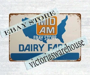 MID AM DAIRY FARM tin sign - Picture 1 of 4