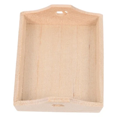  Bread Tray Dinner Plate Child Toddler Miniture Dollhouse Serving Stuff - Image 1 of 4