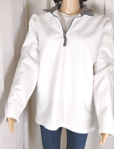 Colorado Cozy White 1/4 Zip Pullover Womens Sm Performance Polar Fleece Gorpcore - Picture 1 of 11