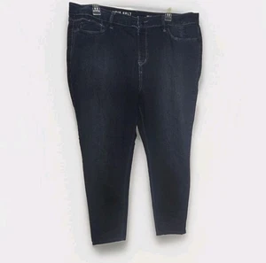 Denim elástico lavado oscuro ajustado tobillo sedoso Lori Felt Los Angeles talla 1X - Imagen 1 de 15
