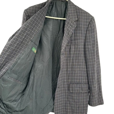 Спортивное пальто блейзер J.Crew Boardsman 39R синий клетчатый узор 100% лен 3 пуговицы - Изображение 1 из 4