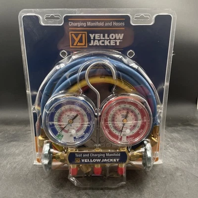 Colector de prueba/carga Yellow Jacket 42004 serie 41 2 válvulas, medidores (NUEVO) Foto 1 de 2