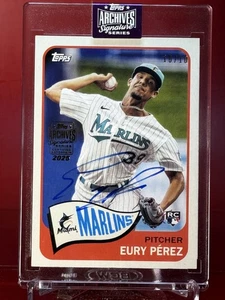 2023 Topps Archives Eury Pérez #182 2025 Topps Archives Signature Auto 10/10 RC - Picture 1 of 2