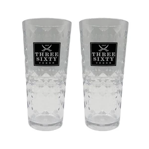 Three Sixty Vodka Becher 0,3-l geeicht – 2er Set – wiederverwendbare Hartplasti - Bild 1 von 1