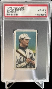 T206 Danny Murphy PSA 4 EN MUY BUEN ESTADO-EX, pose de bateo, Piamonte 350-460, Philadelphia A’s. - Imagen 1 de 2