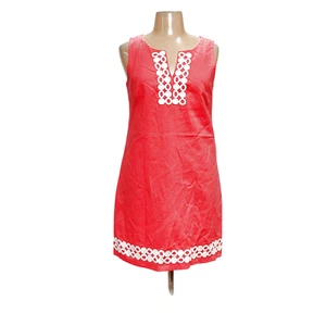 Vestido midi de lino rosa Jessica Howard - Imagen 1 de 4