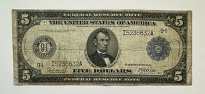 1914 $5 Federal Reserve Note, Minneapolis, Minnesota - Picture 1 of 2