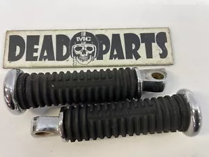 Clavijas reposapiés de goma cromadas Harley - Imagen 1 de 4