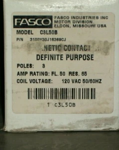 FASCO 3100Y30J16369CJ MAGNETIC CONTACTOR DEFINITE PURPOSE - Picture 1 of 1