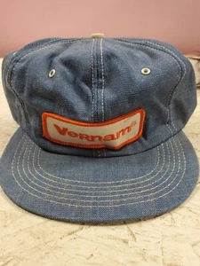 Vintage Vernam Snapback Mütze Trucker Farm Landwirtschaft Patch Denim Marke K  - Bild 1 von 3