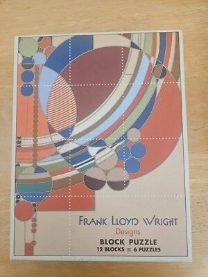 Frank Lloyd Wright блок головоломки 12 блоков 6 различных конструкций головоломки - Изображение 1 из 4