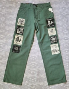 Vans X Former UNRELEASED Loose Carpenter Duck Green Pant Mens size 32 waist Surf - Picture 1 of 7