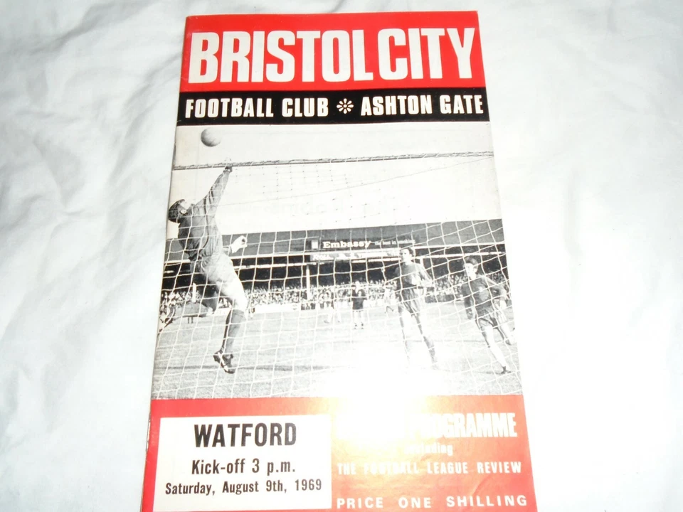 Bristol City v Watford Football League Division 2 Programme 9/8/69 - Image 1 of 1