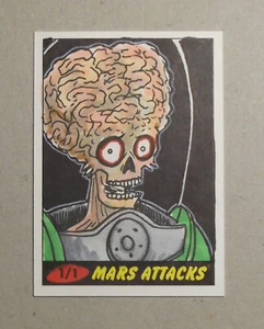 2012 Topps Mars Attacks Heritage Martian sketch card by Adam Talley - Picture 1 of 2