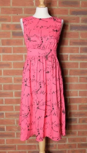 Emily And Fin Lucy Pink Trapeze Print Dress XS UK 8 BNWT - Picture 1 of 12