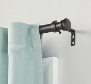 Home Decorators Single Rod Bracket Set 2 Pack Black Finish - Picture 1 of 2