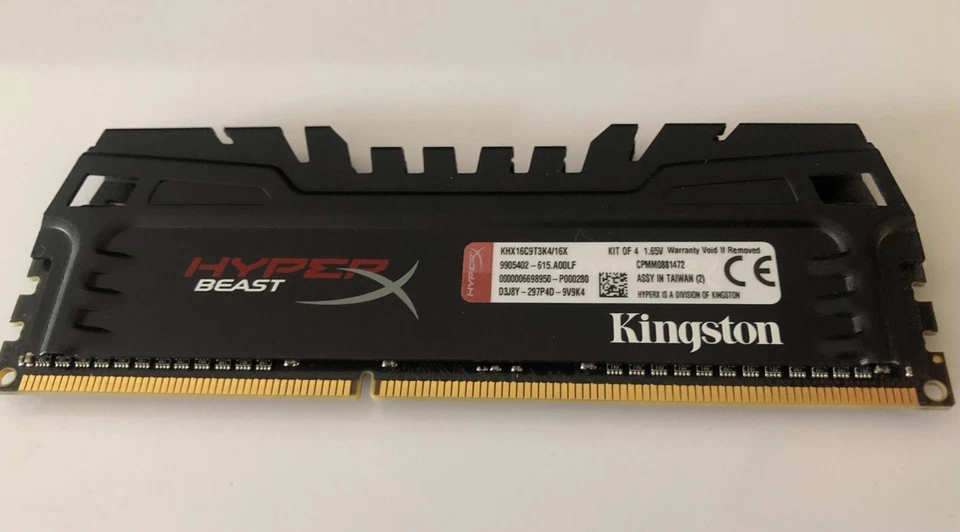 HyperX Beast 4GB DDR3 1600 PC3 12800 SDRAM KHX16C9T3K4/16X Foto 1 de 1