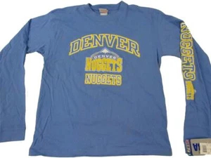 New-Minor-Flaw Denver Nuggets Mens Sizes M-L-XL Adidas Long Sleeve Shirt - Picture 1 of 10