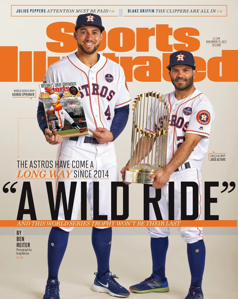 8x10 Photo JOSE ALTUVE & GEORGE SPRINGER Houston Astros World Series Champions - Image 1 of 1