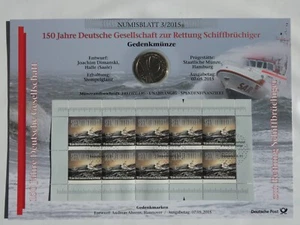 Numisblatt 3/2015 - 150 Jahre Deutsche Ges.zur Rettung Schiffbrüchiger - 10 Euro - Bild 1 von 2