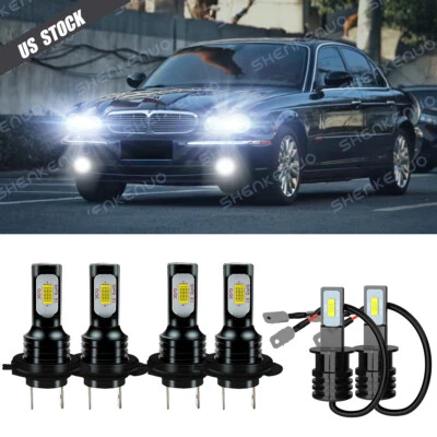 Kit de luces antiniebla altas bajas LED para Jaguar XJ8 2004 2005-2008 6X 6000K Foto 1 de 4