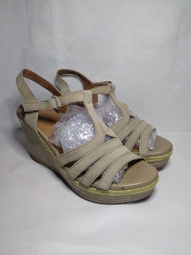 Sandali con zeppa Collection By Clarks cuscino grigio morbido pelle scamosciata taglia 9 5 M
