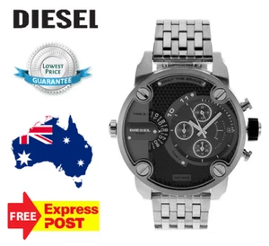 NEW DIESEL LITTLE DADDY DZ7259 SILVER/GREY CHRONOGRAPH MENS WATCH - Picture 1 of 8