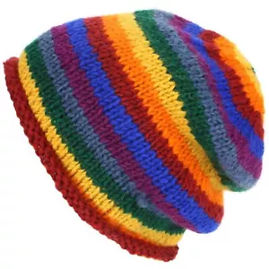 Gorro Lana Arcoiris Cálido Invierno LoudElephant para Hombre Mujer Punto Esquí - Imagen 1 de 3