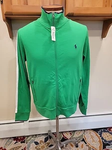 Polo Ralph Lauren performance uomo giacca con cerniera completa manica lunga verde taglia large - Foto 1 di 12