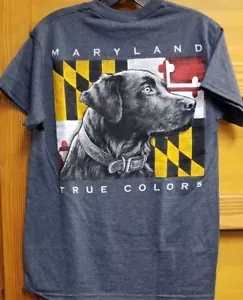 Nueva CAMISETA LABRADOR MARYLAND FLAG LAB COLORES VERDADEROS - Imagen 1 de 1