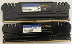 EVGA SuperSC GAMING RAM 16GB kit (2x8GB) DDR4 3000mhz CL15 1.35V 8GX-D4-3000-MR - Picture 1 of 3