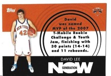 2007-08 Topps Generation Now David Lee