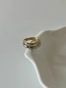 Damen schön elegant Ring Gold Silber 18k vergoldet Geschenk Frauen Wasserfest - Bild 1 von 5