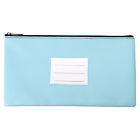 Money Bank Deposit Bag with Zipper, Cash Pouch with Clear Window, Sky Blue