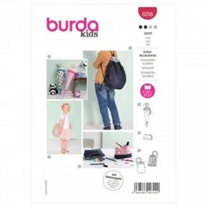 Burda Sewing Pattern 9256 DIY School Accessories for Kids - Picture 1 of 2