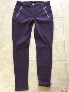Joe's Woman Ankle Zip Skinny Stretch Jeans Cotton/Rayon Purple size 28 - Picture 1 of 13