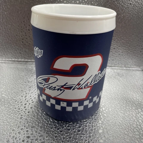 Vintage Nascar Foam Insulated Rusty Wallace #2 Can Koozie 12oz Cover