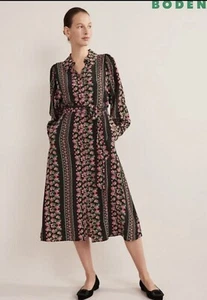 Boden schwarz Midi Shirt Kleid  - Bild 1 von 8