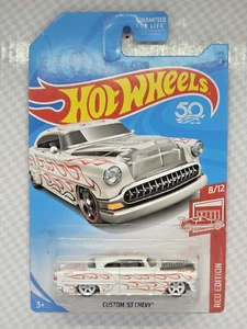 HOT WHEELS 2017 RED EDITION TARGET CUSTOM 53 CHEVY CUSTOM MADE REAL RIDERS - Picture 1 of 19
